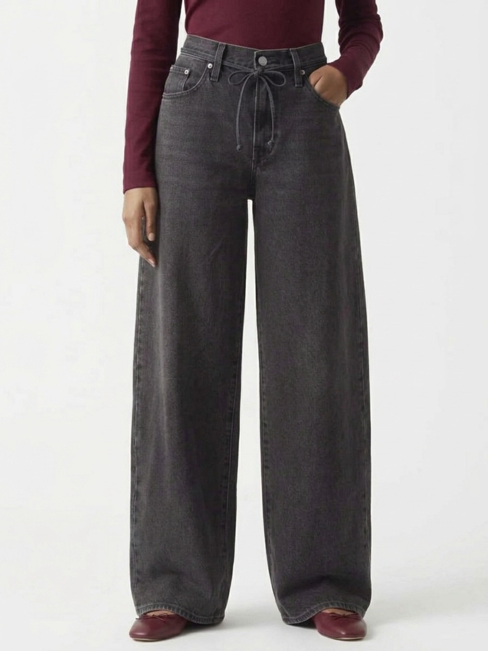 Levi’s Premium XL Baggy Straight Women's Jeans Influential Lady Black Size 27x31